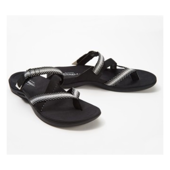 Merrell Shoes Merrell Air Cushion Memory Foam Black White Strappy